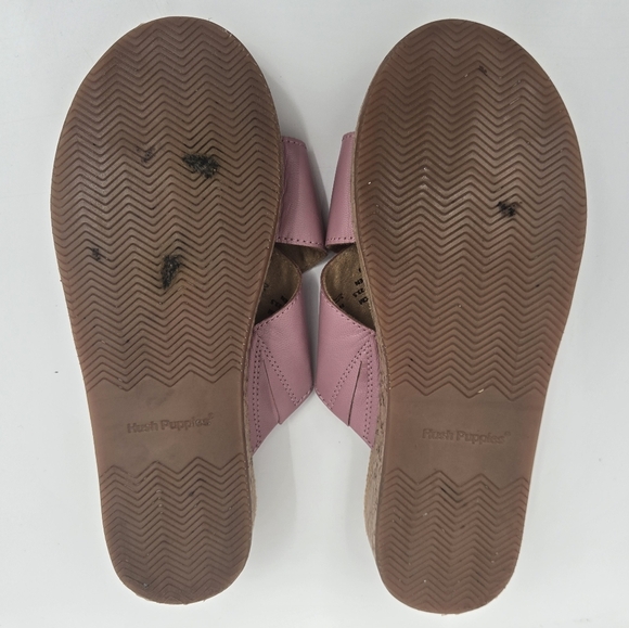 Hush Puppies June Buckle Slides Cool Pink Leather Size:6 - Picture 9 of 11